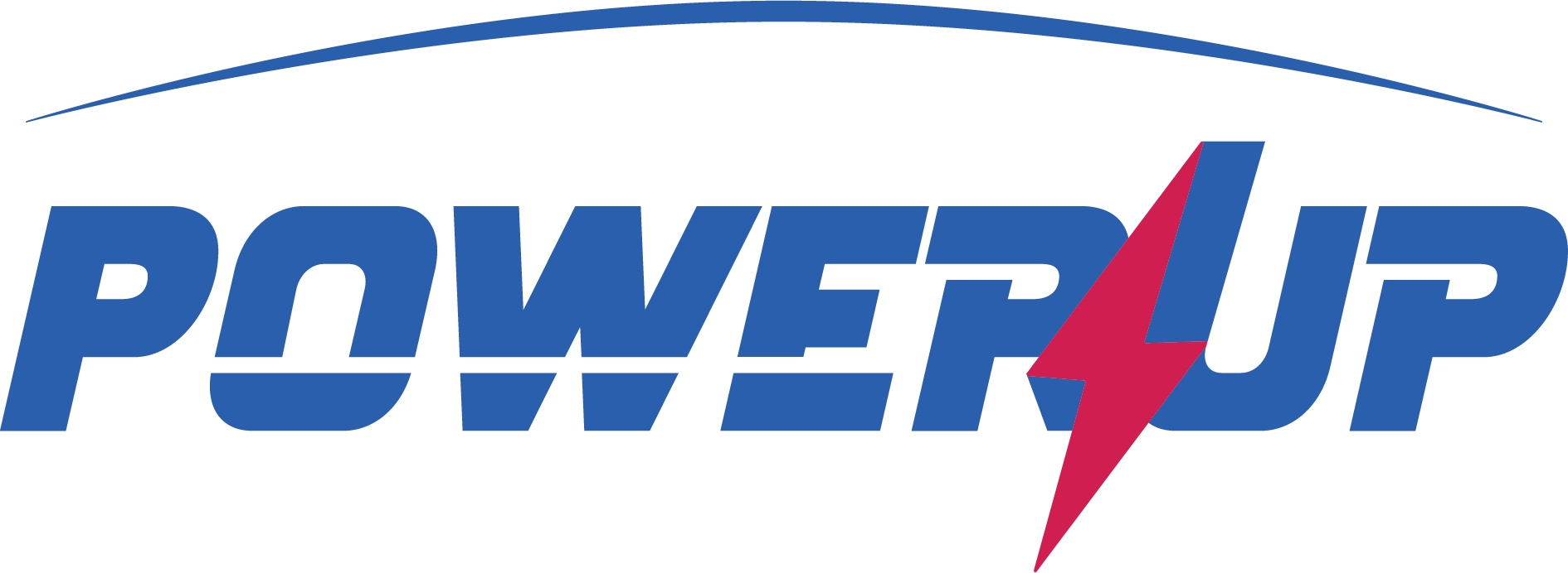 Power Up blue pink logo